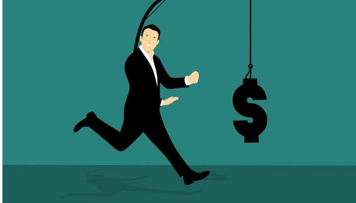 Animation of a man chasing money — Pixabay.