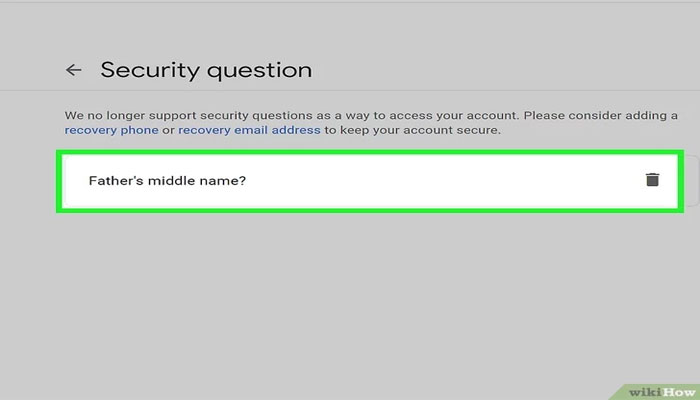 Security questions.— Wikihow