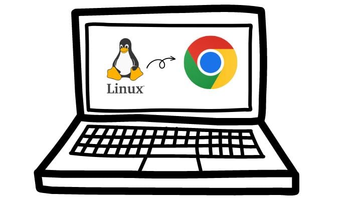Illustration of Linux and Chrome. — Canva