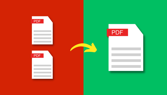 A representational image displaying the merger of PDF files. — Idownloadblog