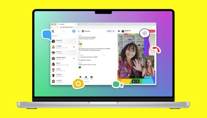 The image displays the interface of Snapchats website. — Snapchat