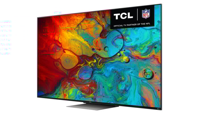 An undated image displays a 75-inch TCL75R655 TV. — TCL