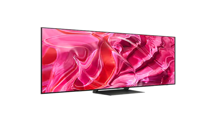 An undated image displays the 55-inch model of the Samsung S90C 4K TV. — Samsung