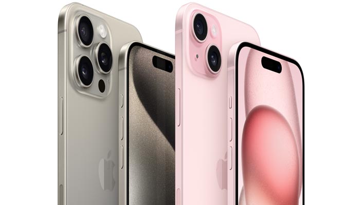 An undated image of iPhone 15. — Apple