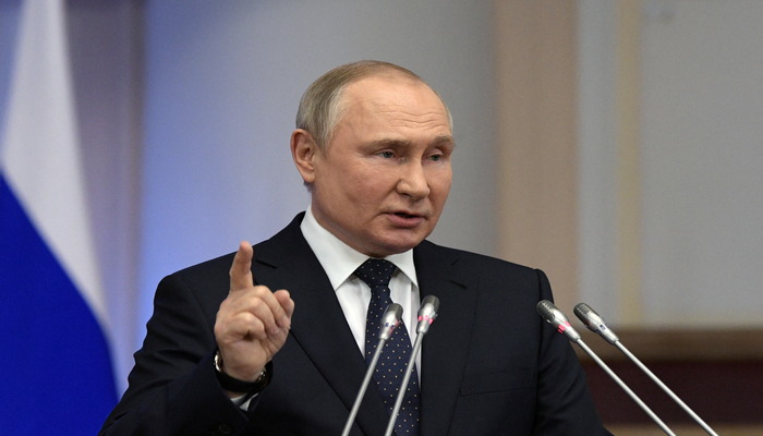 Russian President Vladimir Putin delivers a speech during a meeting of the Council of Legislators at the Federal Assembly in Saint Petersburg. — Reuters/file