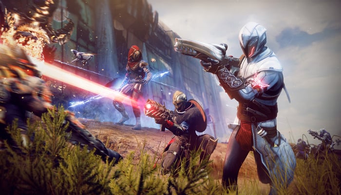 The image shows an illustration of action at play in the Destiny 2. — Bungie