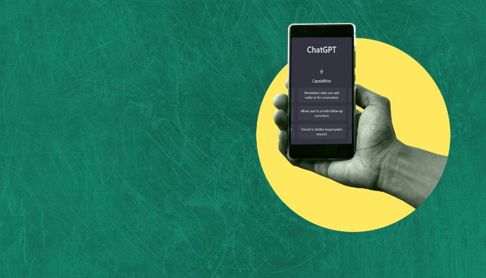 A representational image of a mobile screen displaying ChatGPT. — Canva