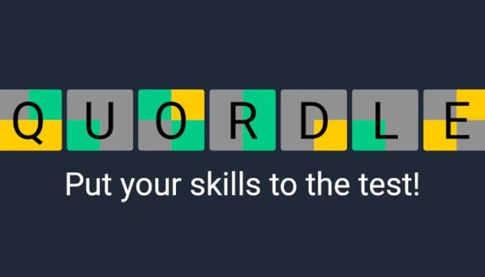 An undated image illustrating name and logo of Quordle. — Quordle