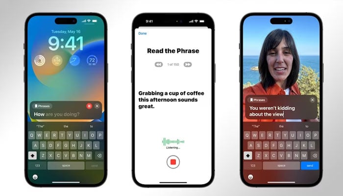 A representational image of the three features that make the iPhone better for people with special needs. — X/@macrumours
