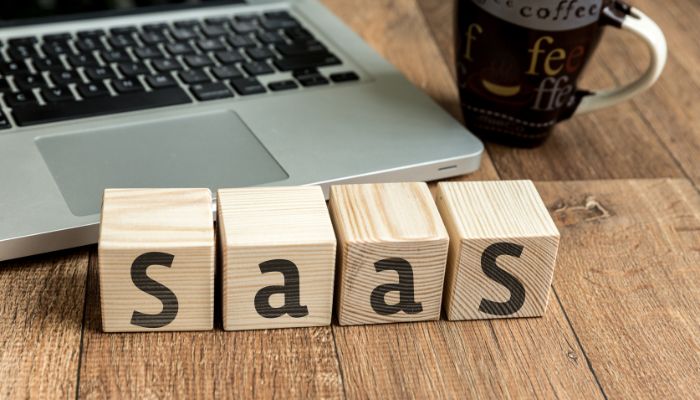 An undated image illustrating the SaaS acronym. — Canva