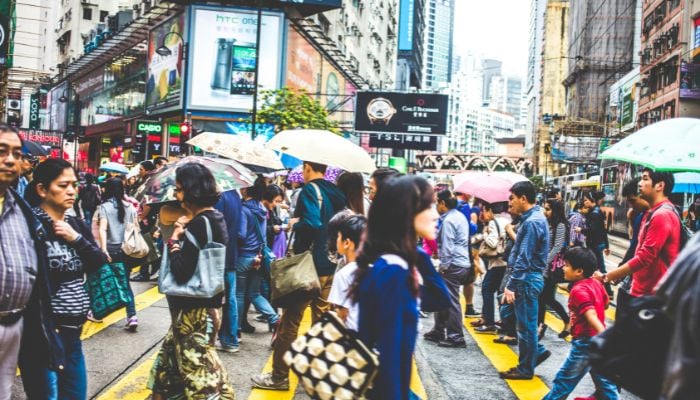 An undated image illustrating people on Hong Kong streets. — Canva