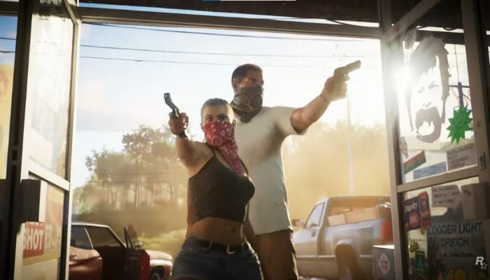 The image shows a snapshot from the new GTA 6 trailer. — YouTube/Rockstar Games