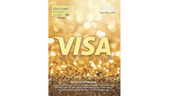 An undated image illustrating a Visa gift card. — Amazon