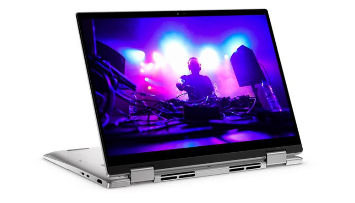 The image shows a Dell Inspiron 14 2-in-1. — Dell