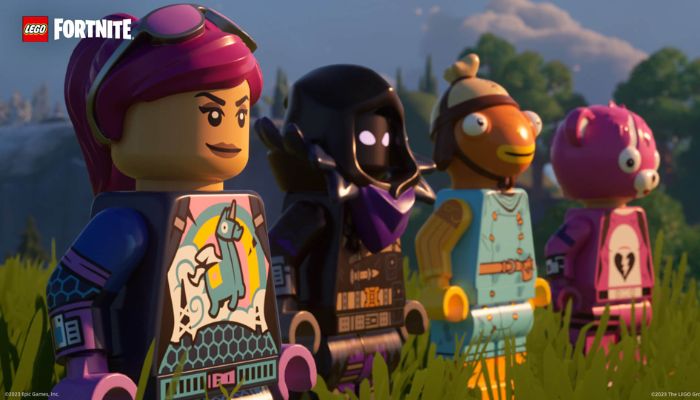 The image shows a scene from LEGO Fortnite. — Fortnite