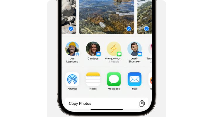 An undated image illustrating the AirDrop icon. — Apple