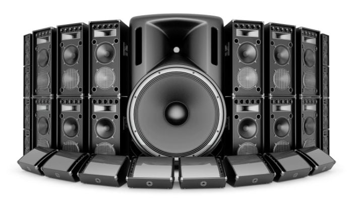 An undated image illustrating a speakers set. — Canva