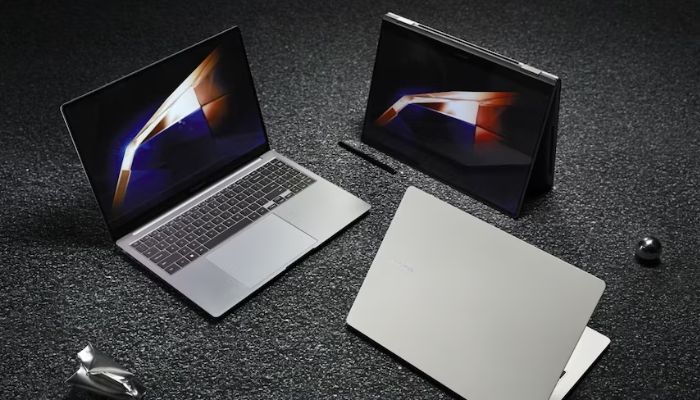 An undated image illustrating Samsung laptops. — Samsung