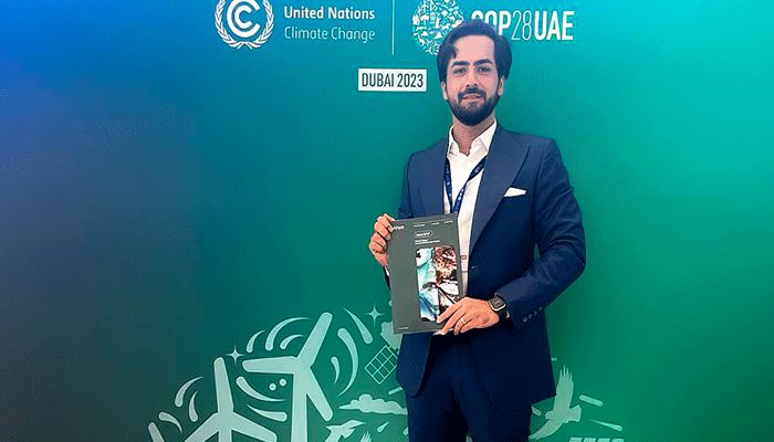 Ahya CEO Salaal Hasan at the COP28 summit in UAE on December 1, 2023. — Ahyatech