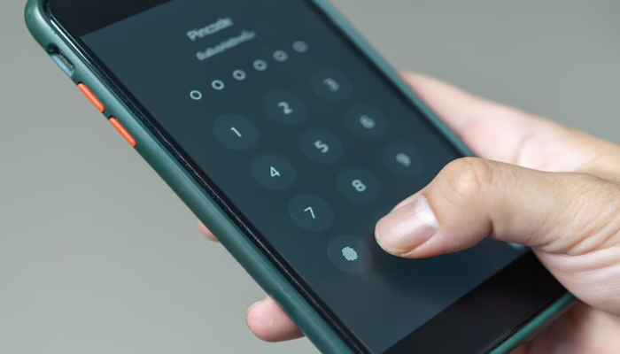 An undated image shows a person entering password in a smartphone. — Freepik