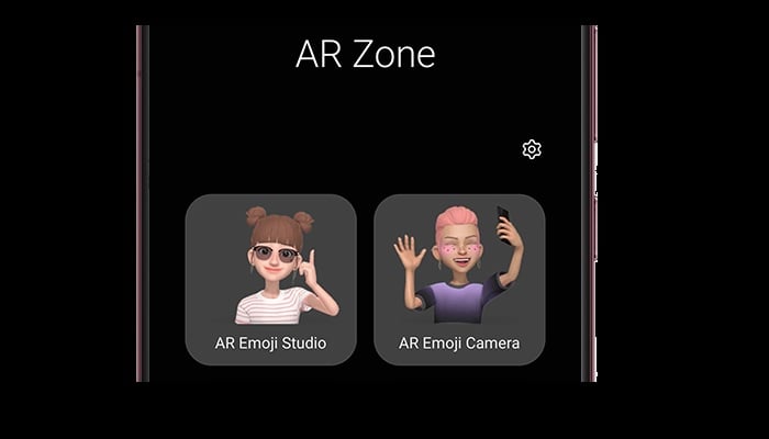 The image shows a preview of the AR Zone App. — Samsung