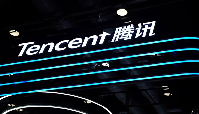 A logo of Tencent is seen at its booth at the 2020 China International Fair for Trade in Services (CIFTIS) in Beijing, China September 4, 2020. — Reuters