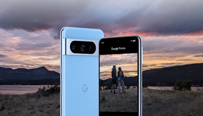 The image shows a Google Pixel 8. — Google