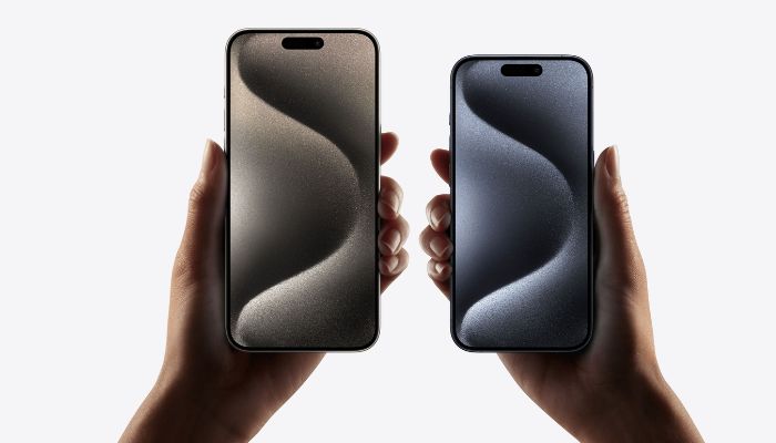 An undated image of the iPhone 15 series predecessor of the iPhone 16 series. — Apple