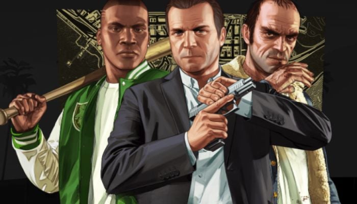 An undated image illustrating characters of GTA. — Rockstar games