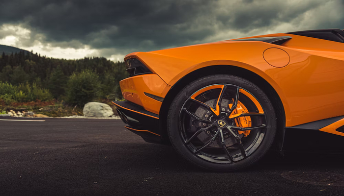 An undated image showing the back of Lamborghini car. — Unsplash
