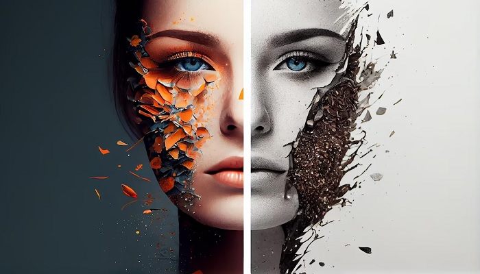 Image shows a young adult woman with creative makeup and glamour Generative AI. — Freepik