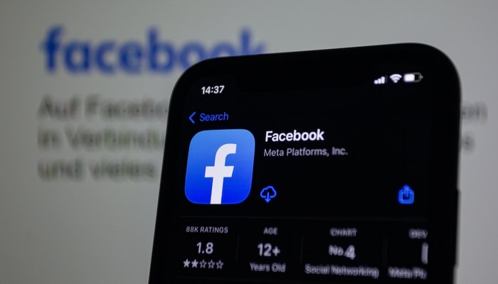 An undated image shows Facebook app on a mobile screen. — Unsplash