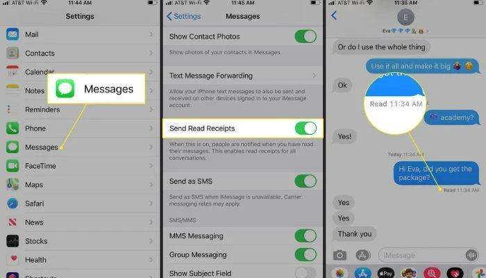 An undated image illustrating Read Receipts. — LifeWire