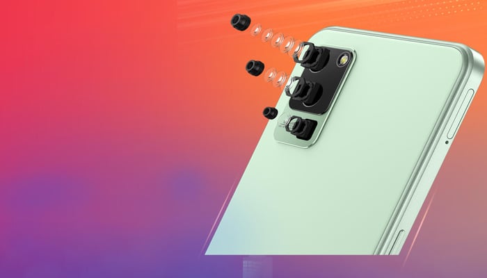 The image shows a Lava Blaze 5G phone. — Lava