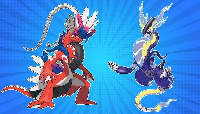 The image shows new legendary pokémon Koraidon and Miraidon. — Pokemon/Nintendo