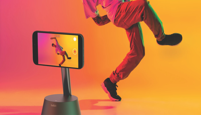 The image shows Belkin Stand Pro. — Belkin