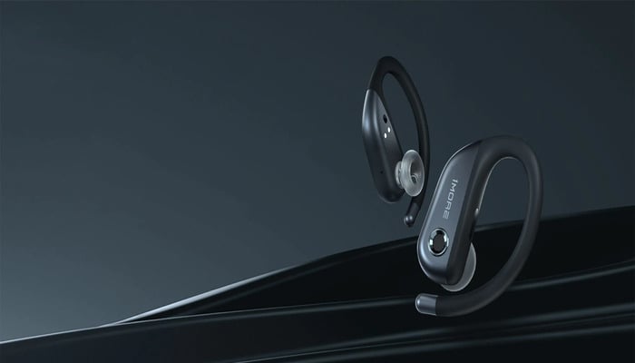 The image shows a pair of 1More Open Earbuds S50. — 1More