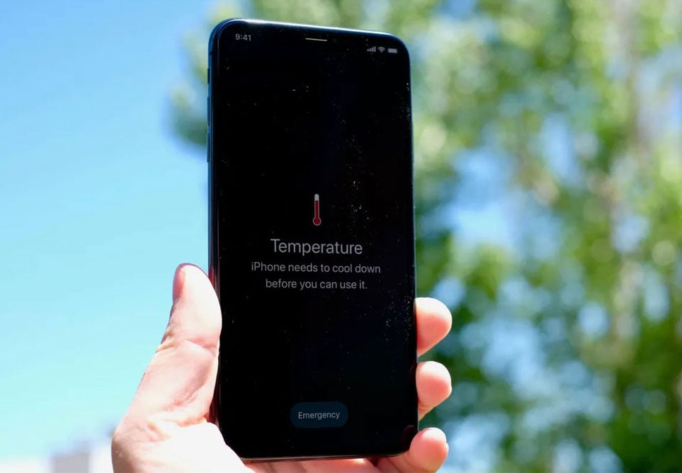 Warning message if the phone gets too hot.—CNET