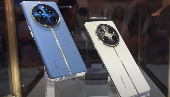 An undated image of Realme 12 Pro+ in blue and beige colour. — YouTube/Isa Marcial