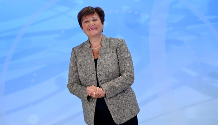 International Monetary Fund (IMF) Managing Director Kristalina Georgieva speaks during an interview with AFP at IMF Headquarters in Washington, DC, on January 10, 2024. — AFP