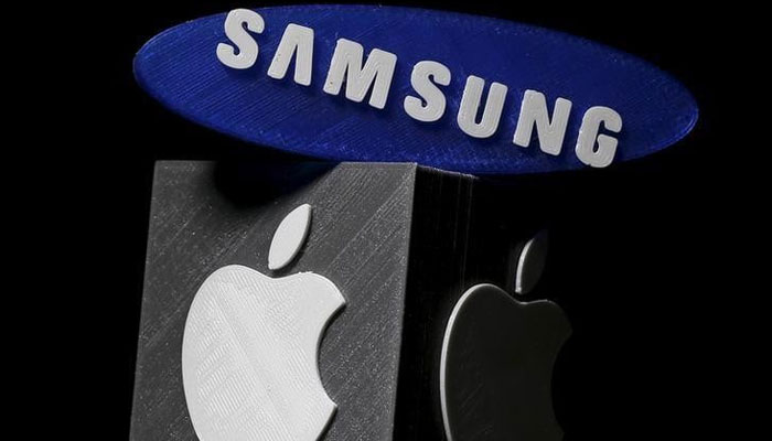 A representational image of Samsung and Apple logo. — Twitter/@Samsung /@Apple