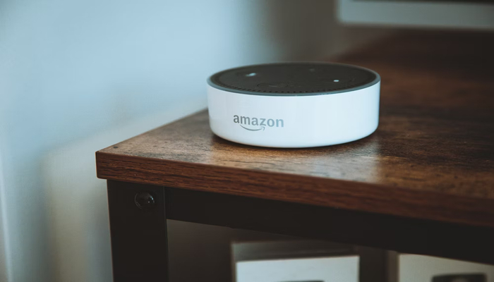 The image displays an Alexa-supported device. — Unsplash