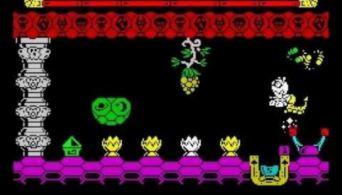 An image of the Startquake gameplay scene. — World of Spectrum/File