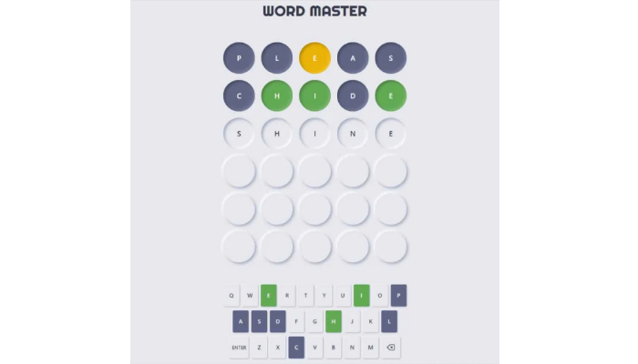 An undated image of the Word Master game. — Parade