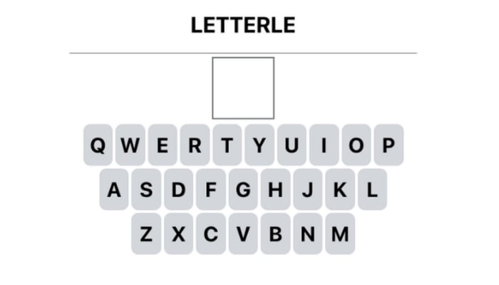 A screenshot of the Letterle game. — The Verge