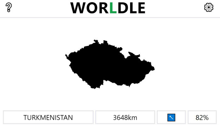 An undated image of the Worldle game. — PC Gamer
