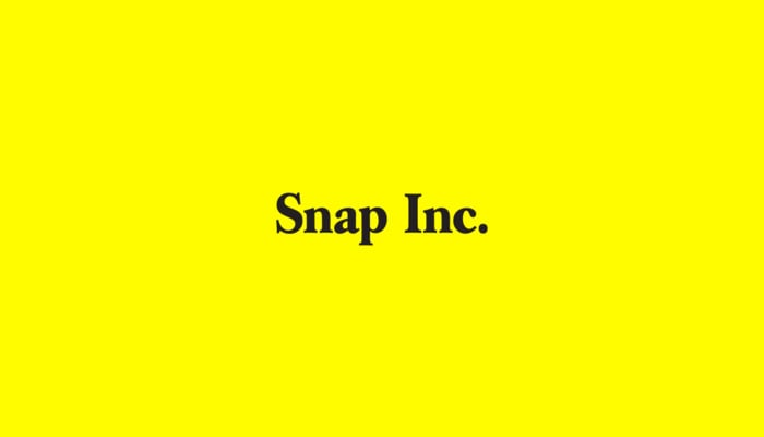 An undated image displaying Snap Inc in text. — Snap