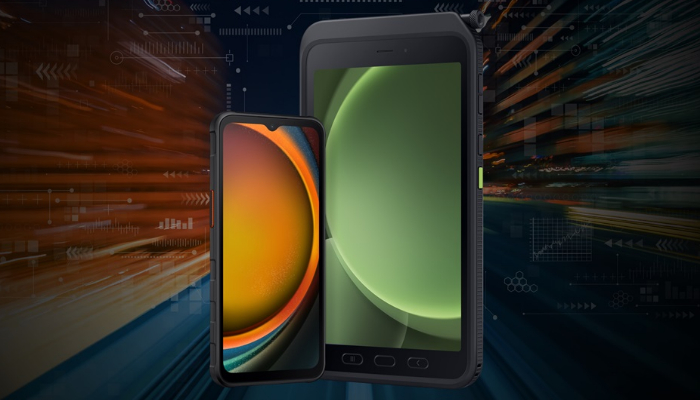 An undated image of Samsung XCover7 and Tab Active5. — Samsung