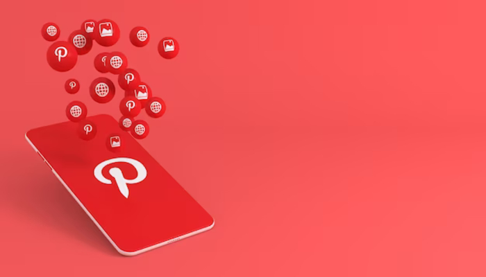 An undated image displaying Pinterest logo. — Freepik