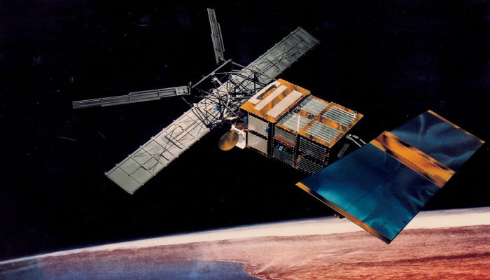 A handout image of ERS-2, an early Earth observation satellite launched by the European Space Agency (ESA), will undergo a natural re-entry process after spending 16 years in orbit. — European Space Agency